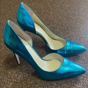 Jessica Simpson Prizma Metallic Blue Pumps 10 | WOW! *Great Deal*
